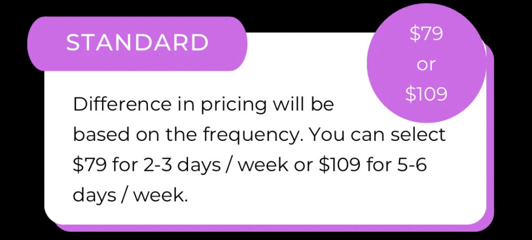 STANDARD PACKAGE 2-3x / week