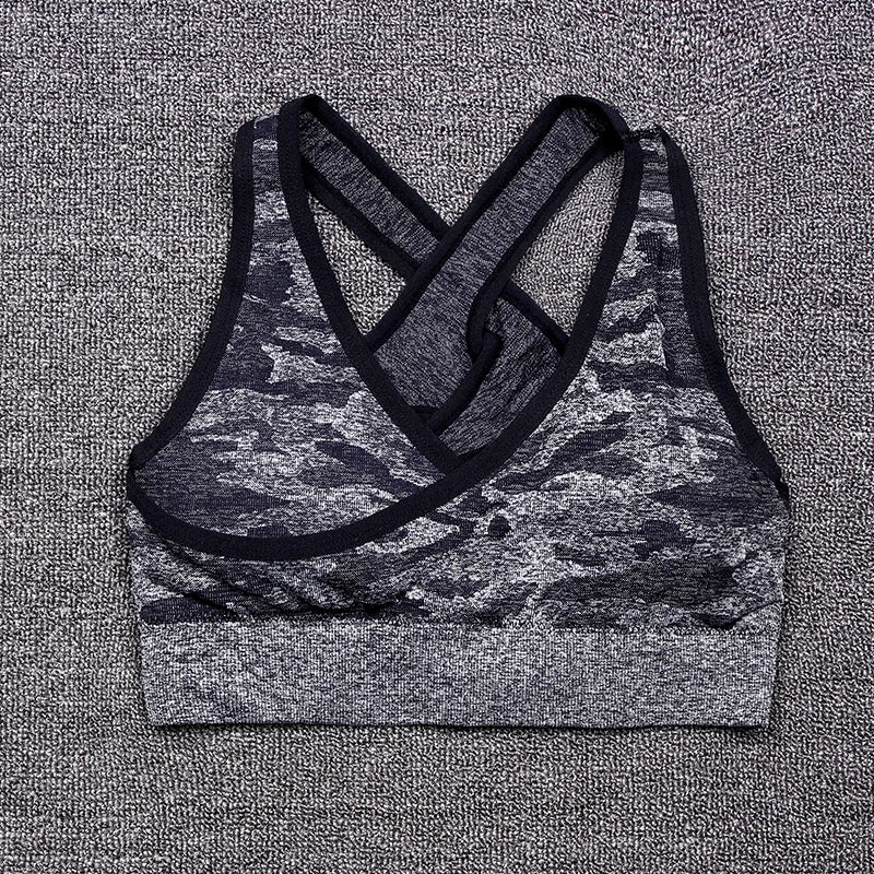 Army Sports Set Seamless Yoga Set Two Piece Set Women Sports Bra Top High Waist Yoga Pants Workout Leggings Sexy Back Gym Clothing