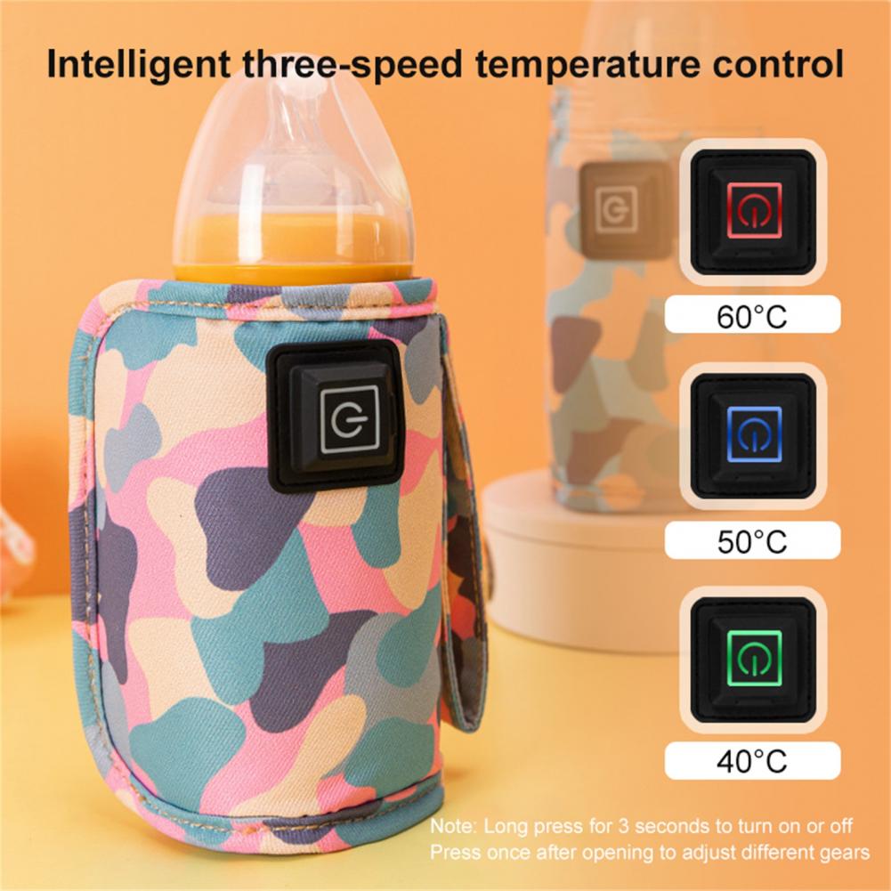 USB Milk Water Warmer | Travel Stroller Insulated Bag Baby Nursing Bottle | Heater Safe Kids Supplies for Outdoor Winter