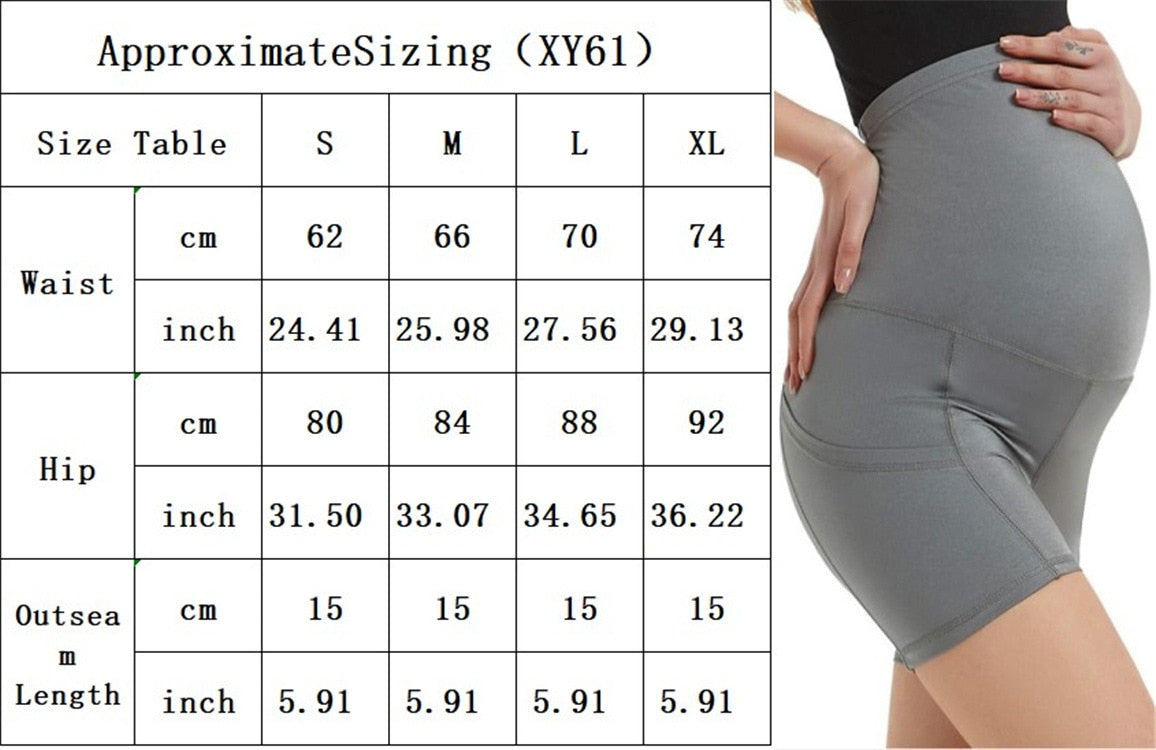 Summer Maternity Biker Shorts | Woman Mini Yoga Pants | Fitness High Waisted Belly Pregnant Pants | Maternity Workout Shorts