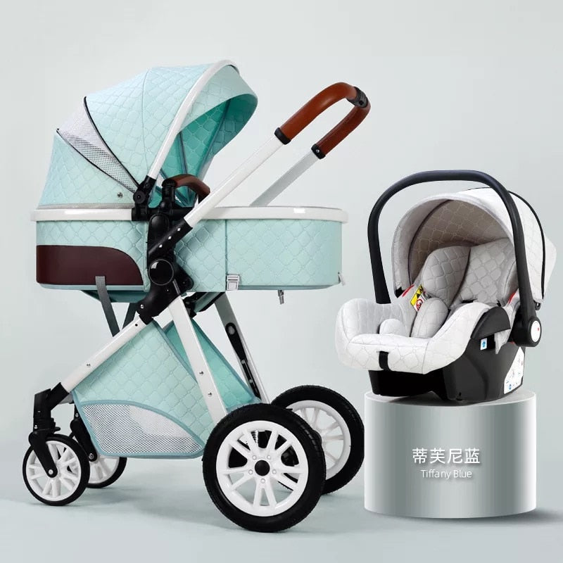 New 3 in 1 Baby Stroller | High Landscape Carriage | Light Newborn Shock Proof Two Way | 2 in 1 Kid Car Baby Comfort