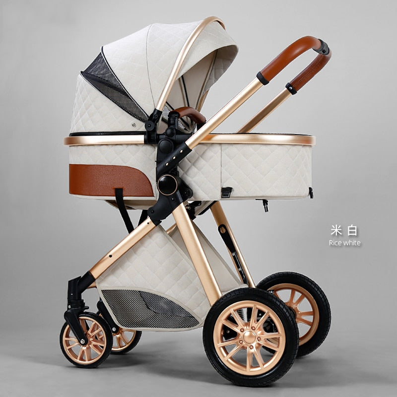 New 3 in 1 Baby Stroller | High Landscape Carriage | Light Newborn Shock Proof Two Way | 2 in 1 Kid Car Baby Comfort