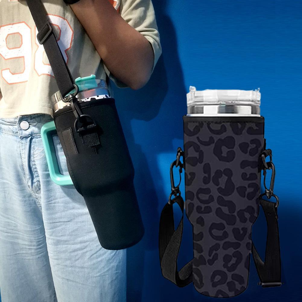 Water Bottle Carrier Bag with Phone Pocket for 40 oz Tumbler Water