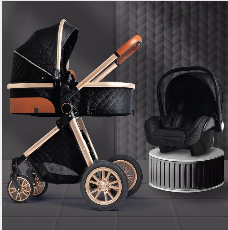 New 3 in 1 Baby Stroller | High Landscape Carriage | Light Newborn Shock Proof Two Way | 2 in 1 Kid Car Baby Comfort