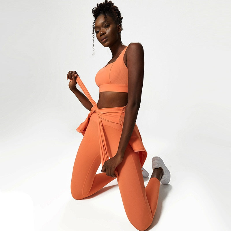 Seamless Tracksuits | Women's Yoga Set | Sports Gym Jackets + Bra + Leggings | Clothes for Women | Sport Outfit | Fitness Suit
