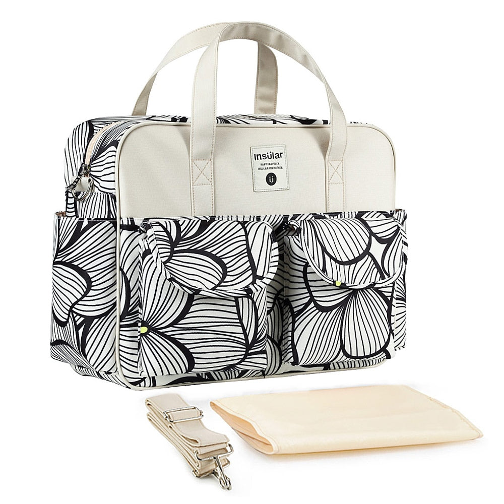 Insular New Style Waterproof Diaper Bag | Large Capacity Messenger Travel Bag | Multifunctional Maternity Mother Baby Stroller Bags