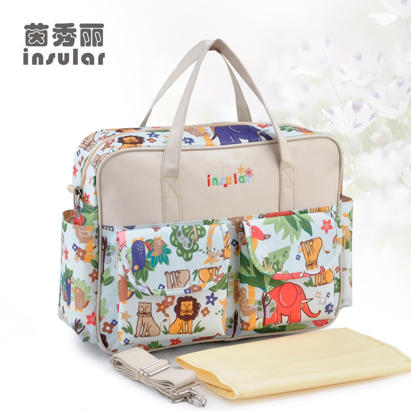Insular New Style Waterproof Diaper Bag | Large Capacity Messenger Travel Bag | Multifunctional Maternity Mother Baby Stroller Bags