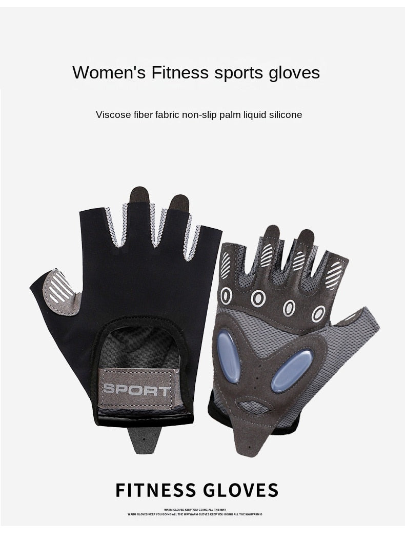 1 Pair Gym Body Building Training Fitness Gloves | Sports Weight Lifting Exercise Slip-Resistant Gloves for Women |