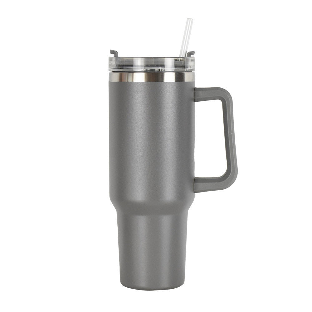 40oz Tumbler Solid Colors w/ Handle | Insulated Tumbler With Lids | Straw | Stainless Steel Coffee Tumbler | Termos Cup