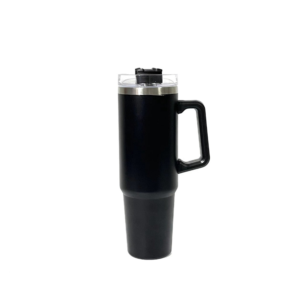 40oz Tumbler Solid Colors w/ Handle | Insulated Tumbler With Lids | Straw | Stainless Steel Coffee Tumbler | Termos Cup