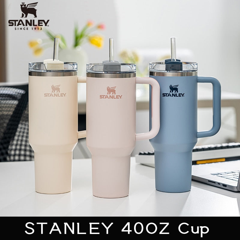 Stanley 40 oz Tumbler With Handle and LOGO Dupe, Tumbler With Lids