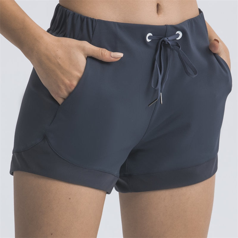 SPEEDUP Gym Shorts with Draw String | Women Loose Fit Athletic Shorts | Brushed Material Women Sports Shorts | Fitness Shorts | Hiking Shorts