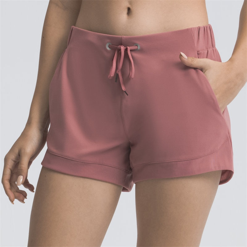 SPEEDUP Gym Shorts with Draw String | Women Loose Fit Athletic Shorts | Brushed Material Women Sports Shorts | Fitness Shorts | Hiking Shorts