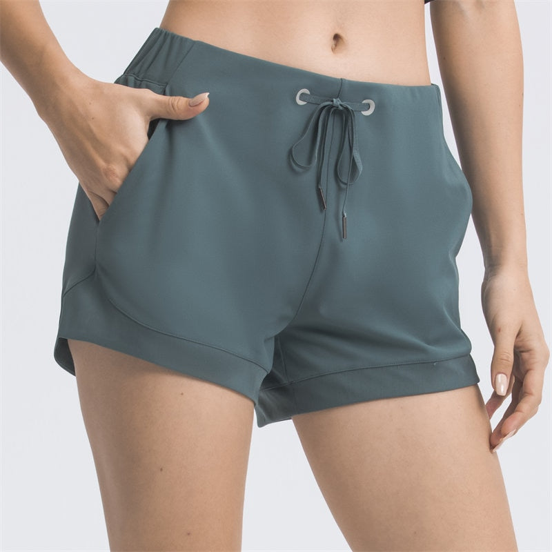 SPEEDUP Gym Shorts with Draw String | Women Loose Fit Athletic Shorts | Brushed Material Women Sports Shorts | Fitness Shorts | Hiking Shorts