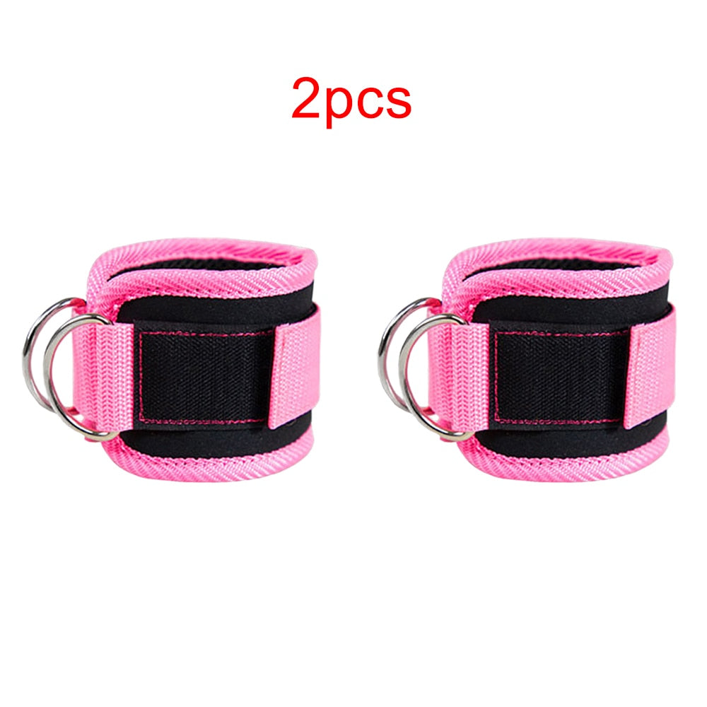 1 Pair Fitness Ankle Straps | Leg Exercises Adjustable D-Ring Ankle Cuffs | Glute Gym Workouts | Leg Strength Sports Feet Guard