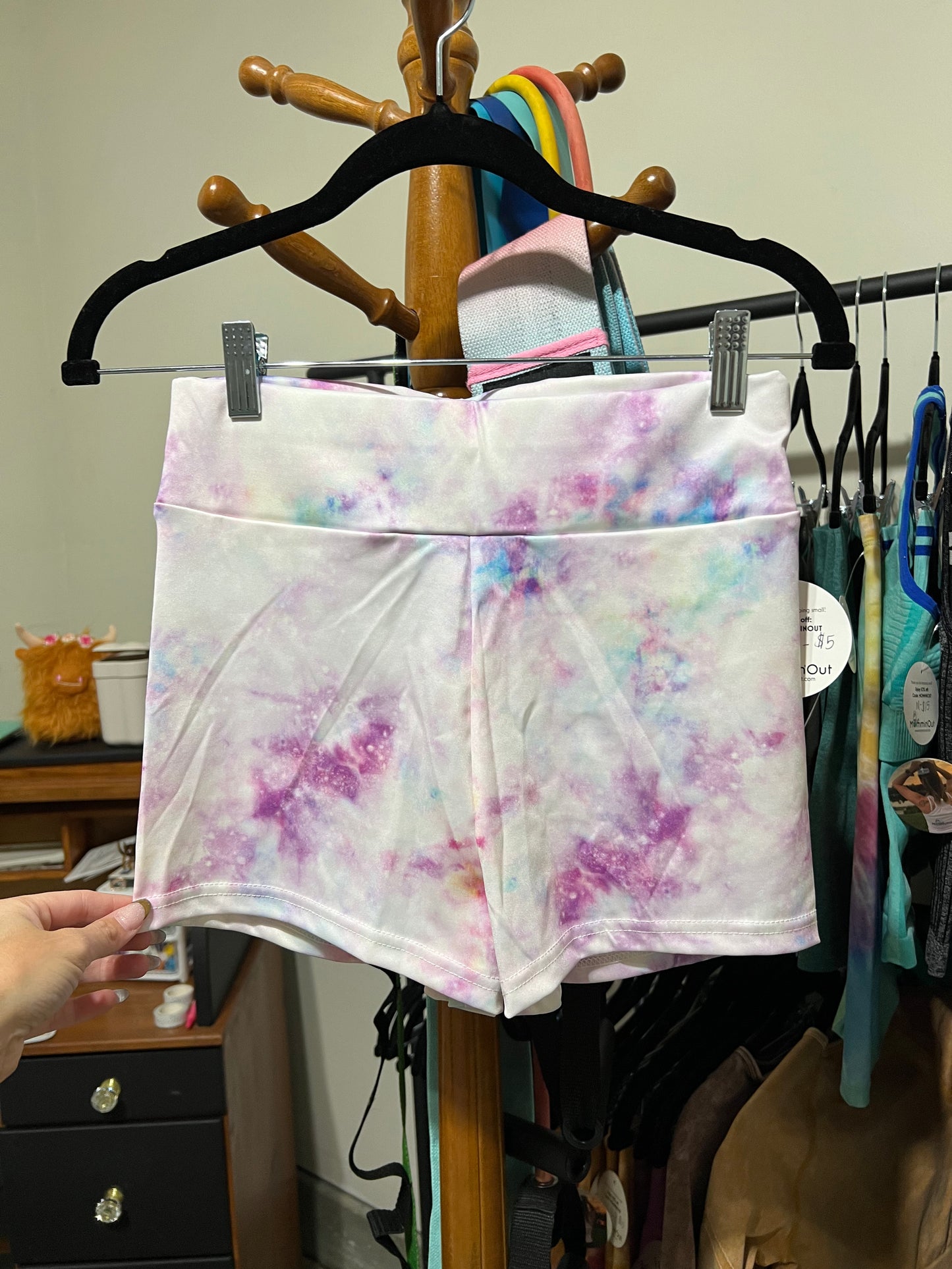 Cotton Candy Swirl Scrunch Butt Shorties