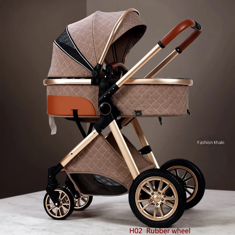 New 3 in 1 Baby Stroller | High Landscape Carriage | Light Newborn Shock Proof Two Way | 2 in 1 Kid Car Baby Comfort