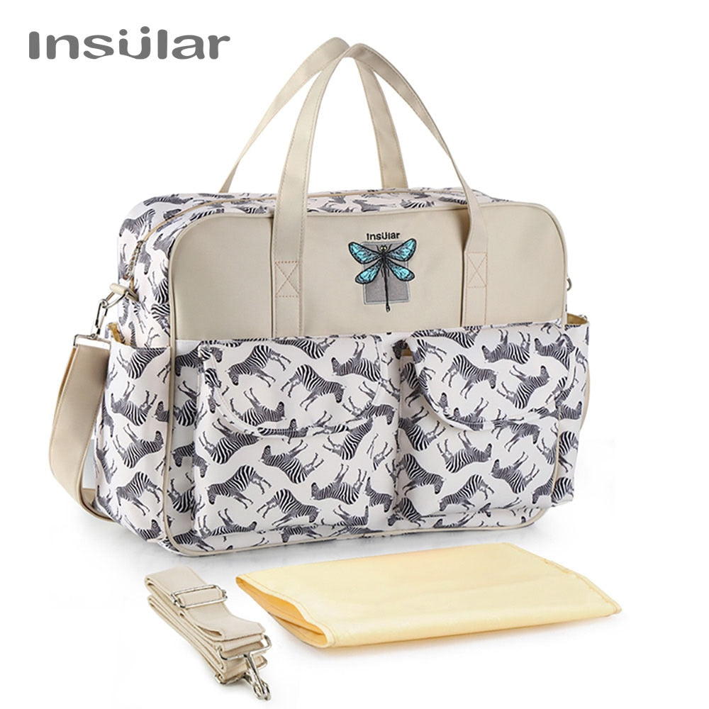 Insular New Style Waterproof Diaper Bag | Large Capacity Messenger Travel Bag | Multifunctional Maternity Mother Baby Stroller Bags