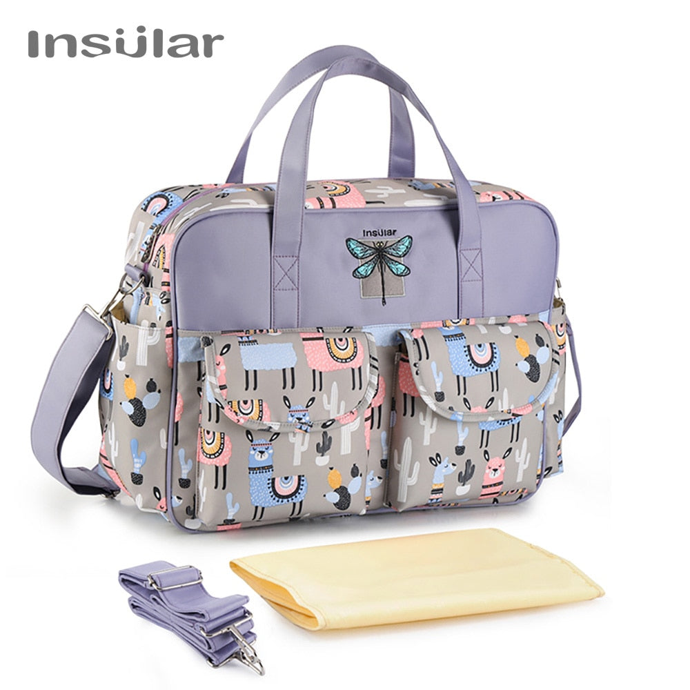 Insular New Style Waterproof Diaper Bag | Large Capacity Messenger Travel Bag | Multifunctional Maternity Mother Baby Stroller Bags