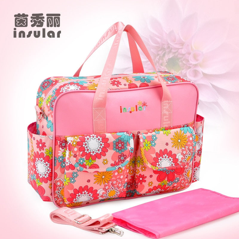 Insular New Style Waterproof Diaper Bag | Large Capacity Messenger Travel Bag | Multifunctional Maternity Mother Baby Stroller Bags