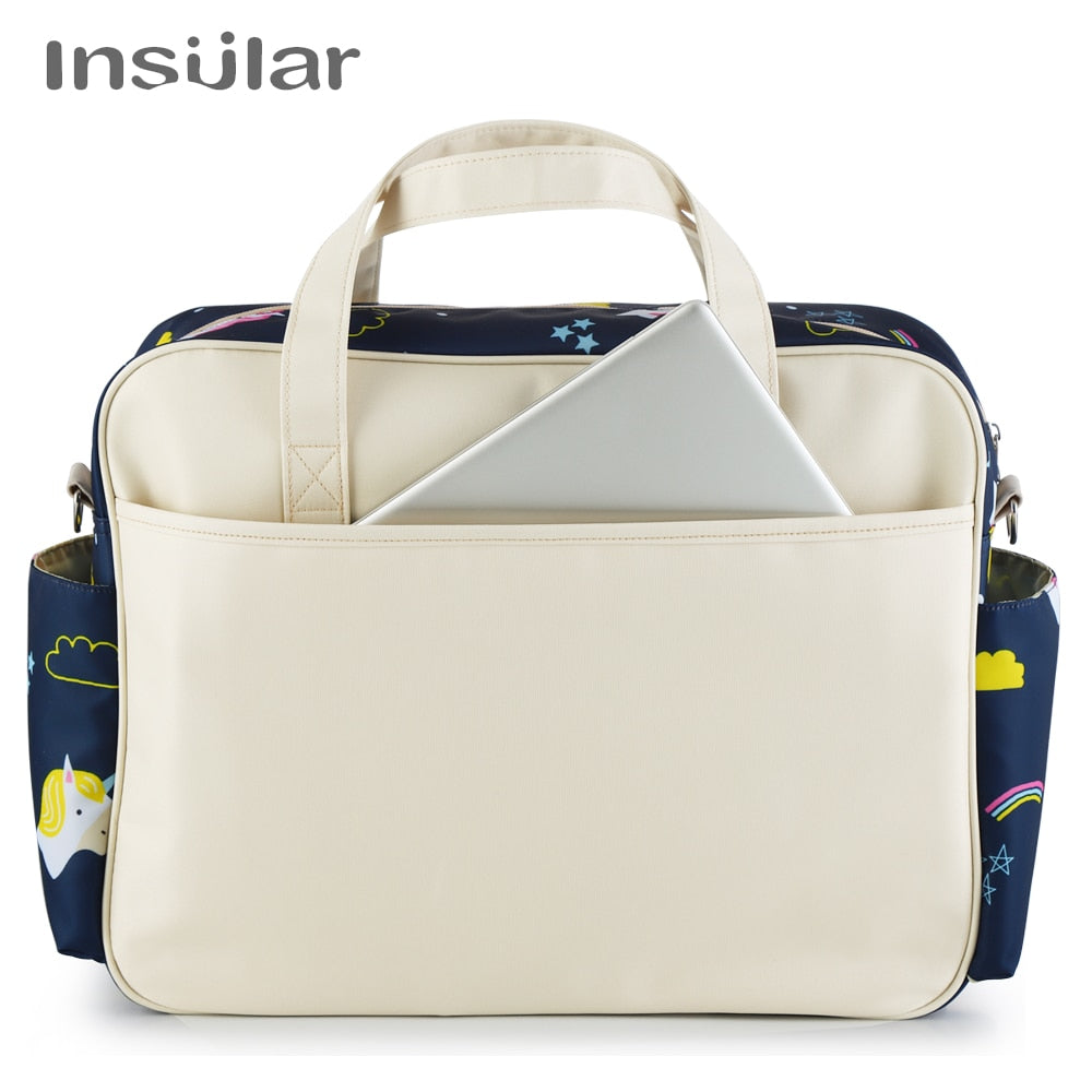 Insular New Style Waterproof Diaper Bag | Large Capacity Messenger Travel Bag | Multifunctional Maternity Mother Baby Stroller Bags