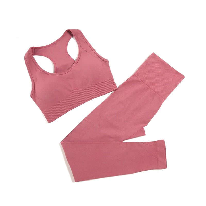 2/3/4pcs Seamless Yoga Set | Gym Clothes | Women's Sportswear | Yoga Suits For Women | Fitness Set Tracksuits | Sports Bra + Gym Leggings