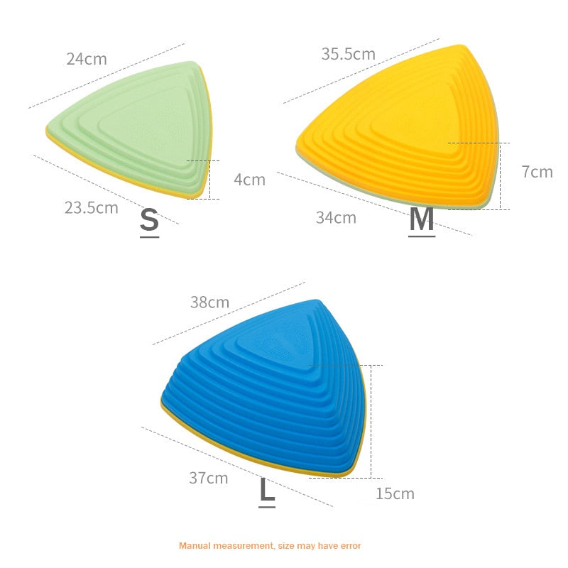 Balance Stepping Stones | Set Obstacle Course for Kids | Indoor and Outdoor Toys for Kids | Improves Coordination And Strength | Child Safe Rubber Blocks