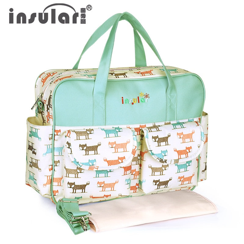 Insular Baby Diaper Bag Fashion Nappy Stroller Bag Organizer Pouch  Maternity Mommy Bag Mother Tote Diaper