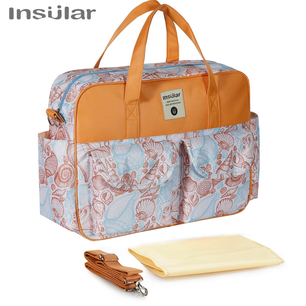 Insular New Style Waterproof Diaper Bag | Large Capacity Messenger Travel Bag | Multifunctional Maternity Mother Baby Stroller Bags