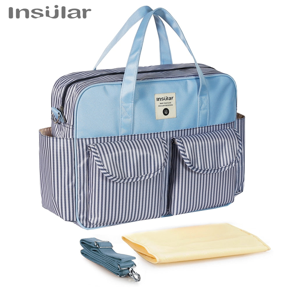 Insular New Style Waterproof Diaper Bag | Large Capacity Messenger Travel Bag | Multifunctional Maternity Mother Baby Stroller Bags