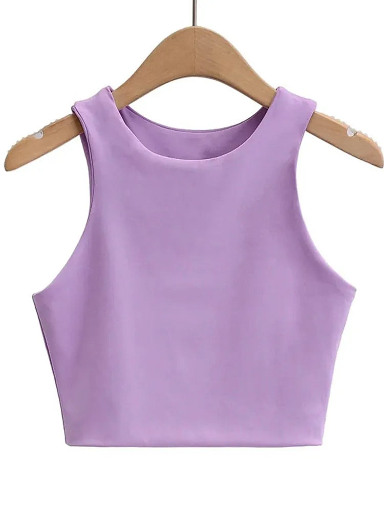 Sexy Slim Tops O-neck Tanks | Sleeveless Double Nylon Top | Ladies Good Quality Tank Tops