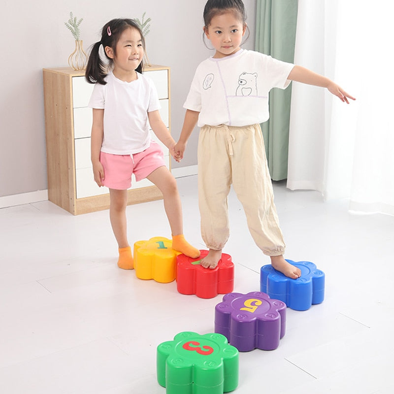 Children's Fitness Stepping Stones | Exercise Balance Game For Kids | Indoor or Outdoor Block Walkers