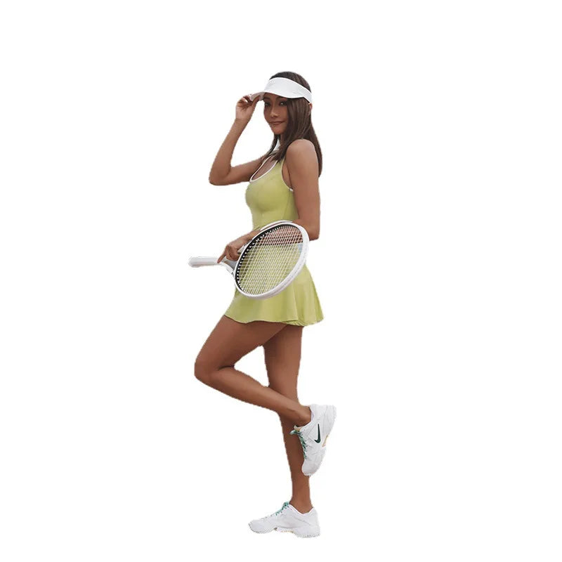 Tennis Dress Women Tennis Suit All-in-one Yoga Suit Women Outdoor Sports Fitness Running Clothes Fashion Training Suits