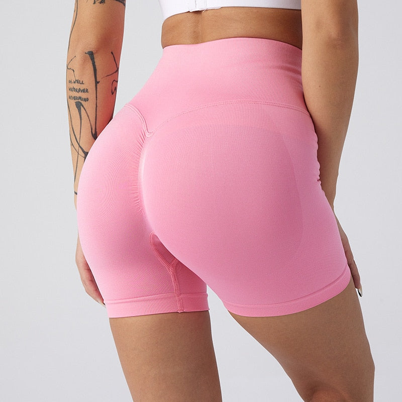 Seamless Hip Lift Yoga Shorties | Women Push Up Sports Shorts | Running Fitness Three-point Shorts| Women's Cycling Shorts