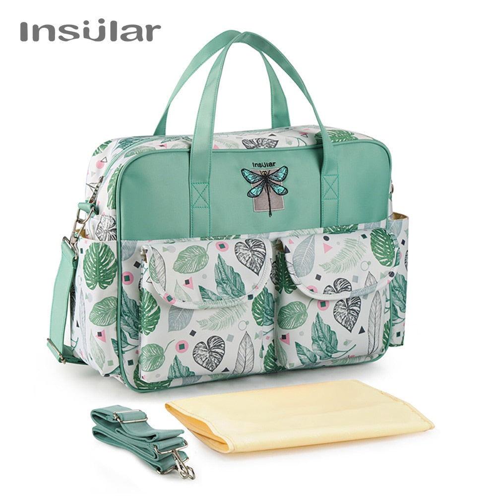 Insular New Style Waterproof Diaper Bag | Large Capacity Messenger Travel Bag | Multifunctional Maternity Mother Baby Stroller Bags