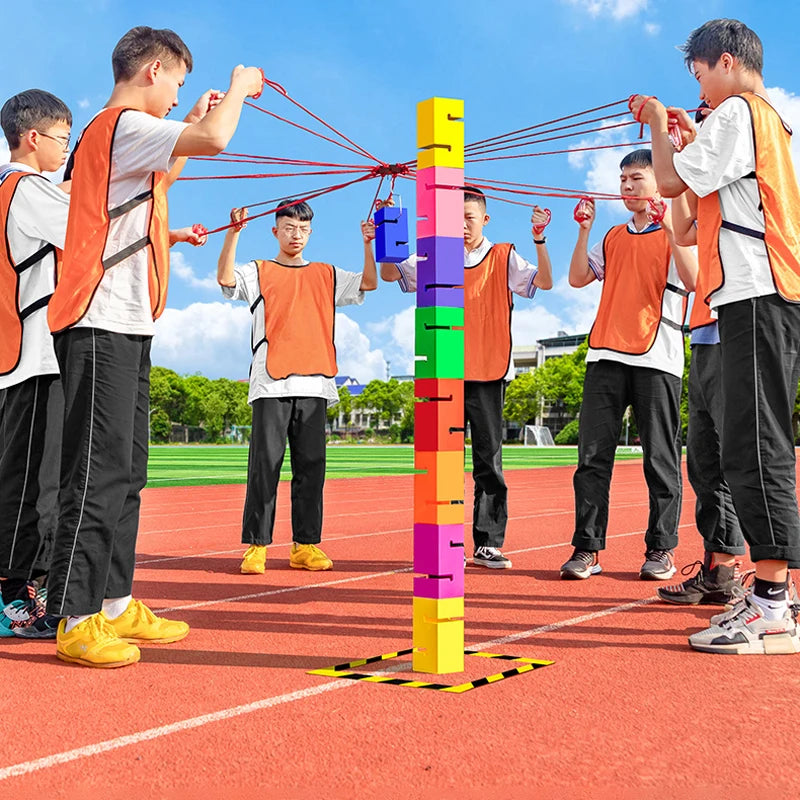 Teamwork Games Tower Building Outdoor Sports Toys Team Building Games Company Activity Adult Kid Sensory Equipment Party Play