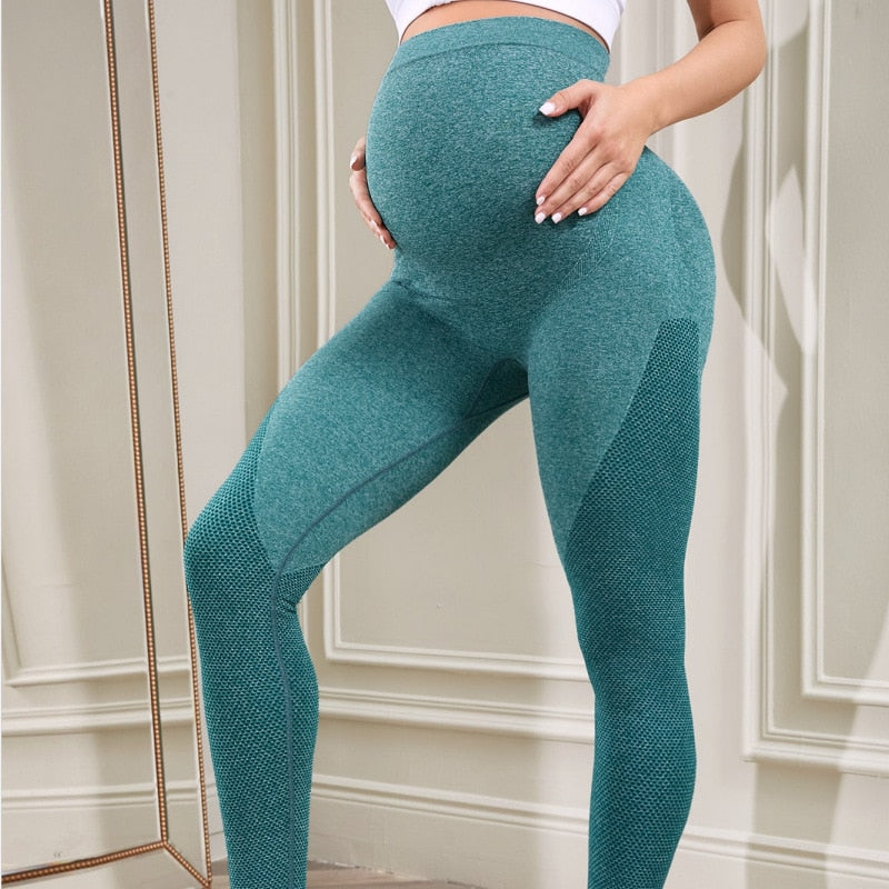 Maternity Seamless Leggings | Pregnant Women Workout Yoga Pants | Comfortable Maternity Outdoor wear