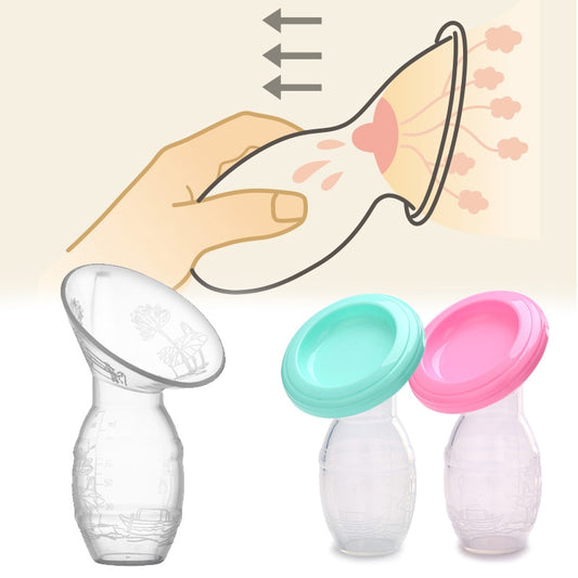 Hands-Free Silicone Pump | Baby Feeding Manual Breast Pump | Breast Milk Collector | Silicone Pumps PP & BPA Free