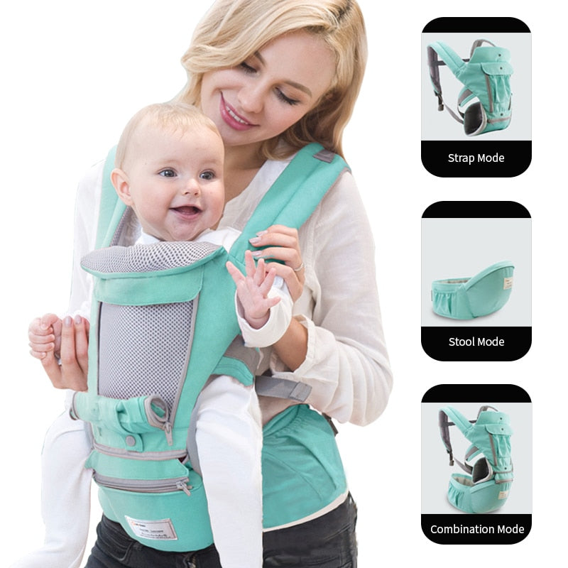 0-36 Months Ergonomic Baby Carrier | Infant Kid Baby Hipseat | Sling Front Facing Kangaroo Baby Wrap | Carrier for Baby Travel